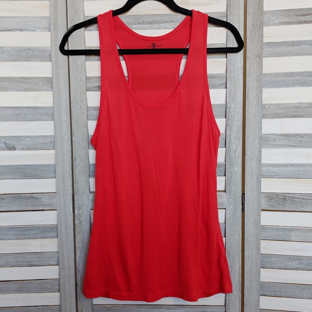 7 For All Mankind Red Tank Size M